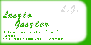 laszlo gaszler business card